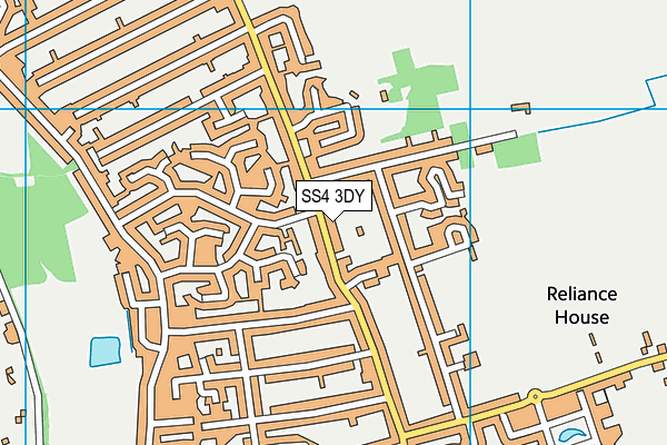 SS4 3DY map - OS VectorMap District (Ordnance Survey) SS4 3DY map - OS VectorMap District (Ordnance Survey)