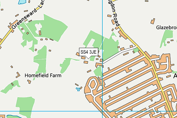 SS4 3JE map - OS VectorMap District (Ordnance Survey)