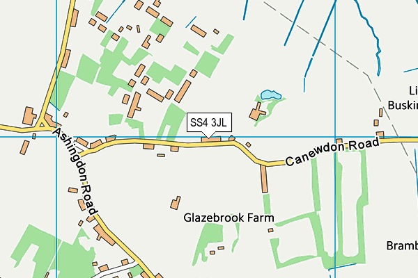 SS4 3JL map - OS VectorMap District (Ordnance Survey) SS4 3JL map - OS VectorMap District (Ordnance Survey)