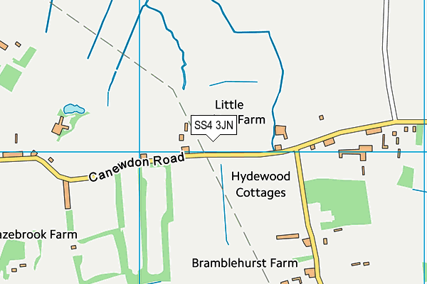 SS4 3JN map - OS VectorMap District (Ordnance Survey) SS4 3JN map - OS VectorMap District (Ordnance Survey)
