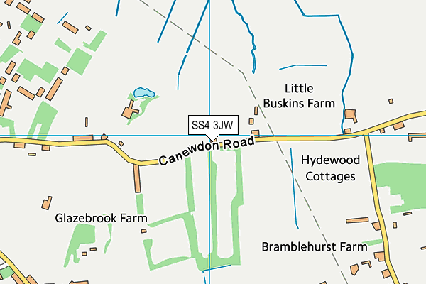 SS4 3JW map - OS VectorMap District (Ordnance Survey) SS4 3JW map - OS VectorMap District (Ordnance Survey)
