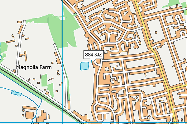 SS4 3JZ map - OS VectorMap District (Ordnance Survey) SS4 3JZ map - OS VectorMap District (Ordnance Survey)