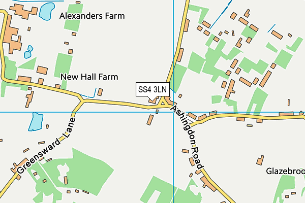 SS4 3LN map - OS VectorMap District (Ordnance Survey) SS4 3LN map - OS VectorMap District (Ordnance Survey)