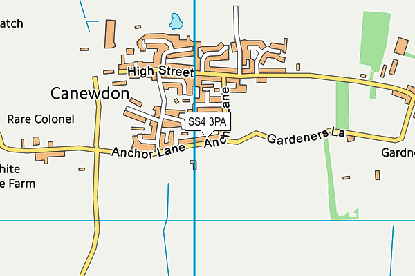 SS4 3PA map - OS VectorMap District (Ordnance Survey) SS4 3PA map - OS VectorMap District (Ordnance Survey)