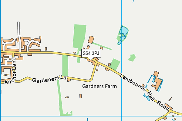 SS4 3PJ map - OS VectorMap District (Ordnance Survey) SS4 3PJ map - OS VectorMap District (Ordnance Survey)