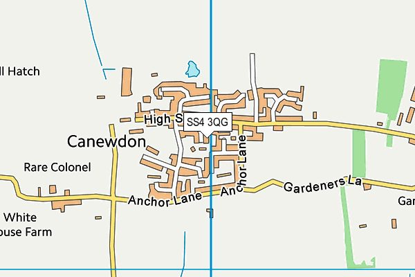 SS4 3QG map - OS VectorMap District (Ordnance Survey) SS4 3QG map - OS VectorMap District (Ordnance Survey)