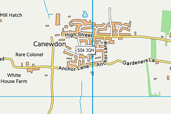 SS4 3QH map - OS VectorMap District (Ordnance Survey) SS4 3QH map - OS VectorMap District (Ordnance Survey)