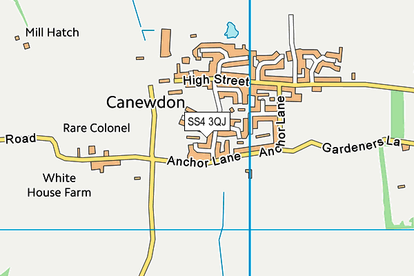 SS4 3QJ map - OS VectorMap District (Ordnance Survey) SS4 3QJ map - OS VectorMap District (Ordnance Survey)