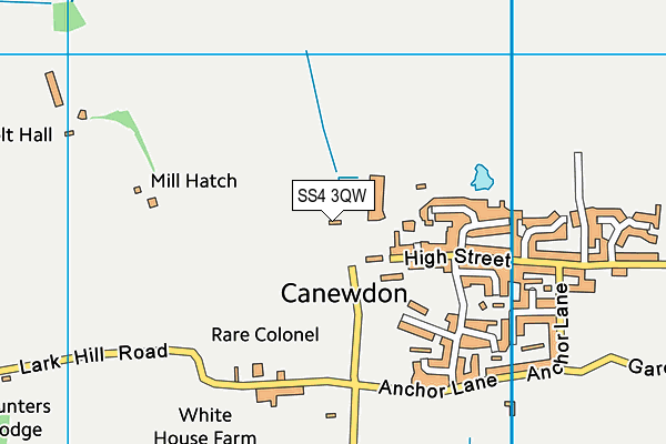 SS4 3QW map - OS VectorMap District (Ordnance Survey) SS4 3QW map - OS VectorMap District (Ordnance Survey)