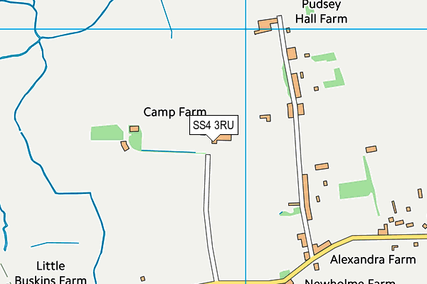 SS4 3RU map - OS VectorMap District (Ordnance Survey) SS4 3RU map - OS VectorMap District (Ordnance Survey)