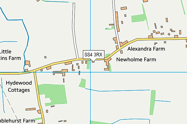 SS4 3RX map - OS VectorMap District (Ordnance Survey) SS4 3RX map - OS VectorMap District (Ordnance Survey)