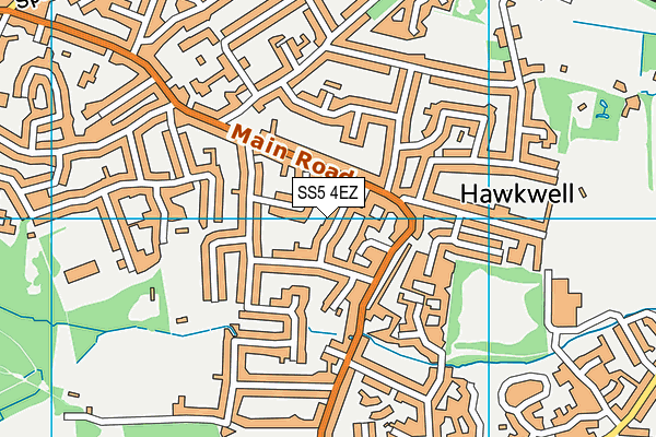 SS5 4EZ map - OS VectorMap District (Ordnance Survey) SS5 4EZ map - OS VectorMap District (Ordnance Survey)