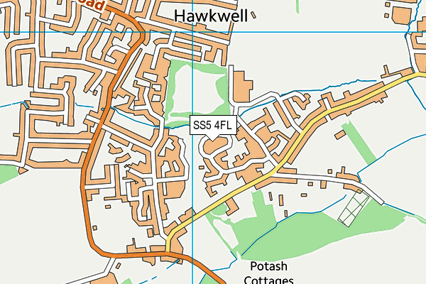 SS5 4FL map - OS VectorMap District (Ordnance Survey) SS5 4FL map - OS VectorMap District (Ordnance Survey)