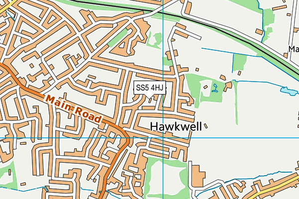 SS5 4HJ map - OS VectorMap District (Ordnance Survey) SS5 4HJ map - OS VectorMap District (Ordnance Survey)