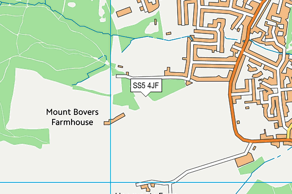 SS5 4JF map - OS VectorMap District (Ordnance Survey) SS5 4JF map - OS VectorMap District (Ordnance Survey)