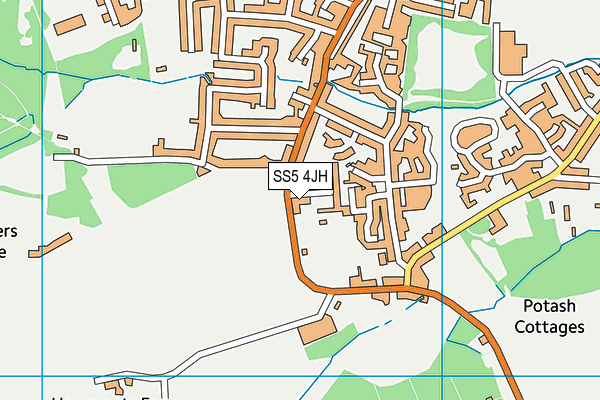SS5 4JH map - OS VectorMap District (Ordnance Survey) SS5 4JH map - OS VectorMap District (Ordnance Survey)