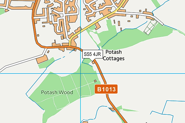SS5 4JR map - OS VectorMap District (Ordnance Survey)