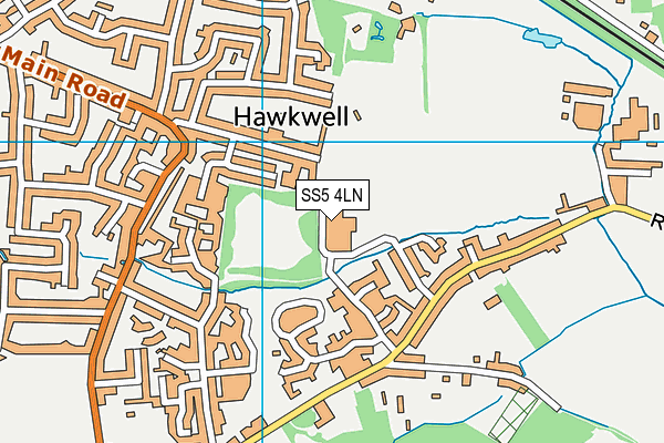 SS5 4LN map - OS VectorMap District (Ordnance Survey) SS5 4LN map - OS VectorMap District (Ordnance Survey)