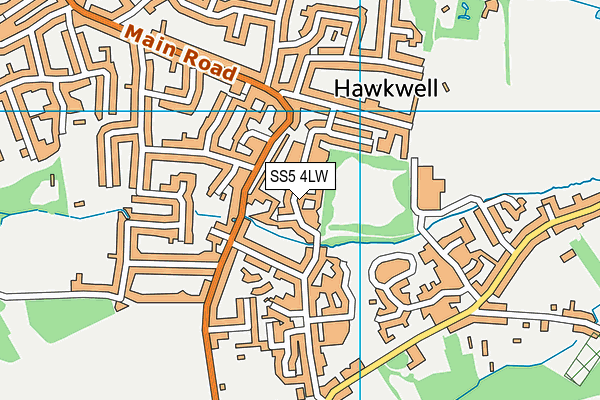 SS5 4LW map - OS VectorMap District (Ordnance Survey) SS5 4LW map - OS VectorMap District (Ordnance Survey)