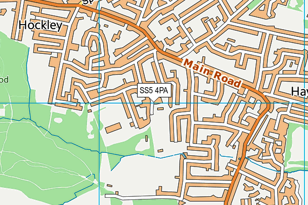 SS5 4PA map - OS VectorMap District (Ordnance Survey) SS5 4PA map - OS VectorMap District (Ordnance Survey)