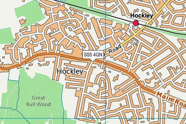 SS5 4QN map - OS VectorMap District (Ordnance Survey) SS5 4QN map - OS VectorMap District (Ordnance Survey)