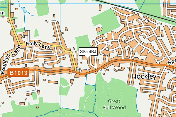 SS5 4RJ map - OS VectorMap District (Ordnance Survey) SS5 4RJ map - OS VectorMap District (Ordnance Survey)