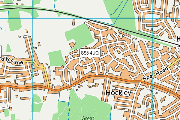 SS5 4UQ map - OS VectorMap District (Ordnance Survey) SS5 4UQ map - OS VectorMap District (Ordnance Survey)