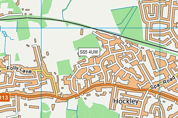 SS5 4UW map - OS VectorMap District (Ordnance Survey) SS5 4UW map - OS VectorMap District (Ordnance Survey)