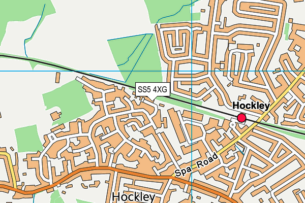 SS5 4XG map - OS VectorMap District (Ordnance Survey) SS5 4XG map - OS VectorMap District (Ordnance Survey)