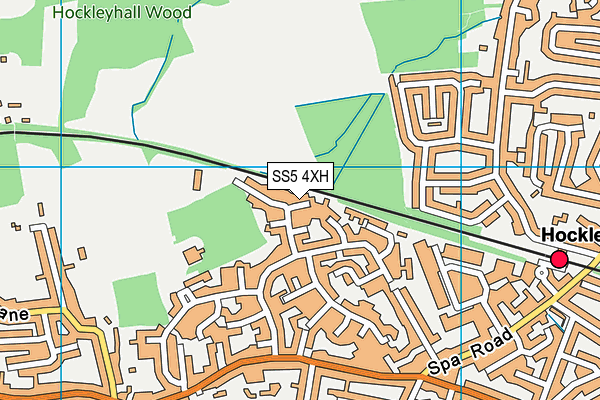 SS5 4XH map - OS VectorMap District (Ordnance Survey)