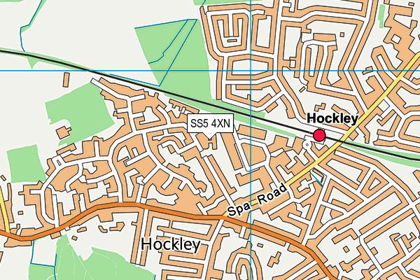 SS5 4XN map - OS VectorMap District (Ordnance Survey) SS5 4XN map - OS VectorMap District (Ordnance Survey)