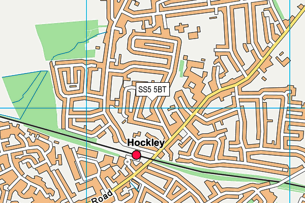 SS5 5BT map - OS VectorMap District (Ordnance Survey) SS5 5BT map - OS VectorMap District (Ordnance Survey)