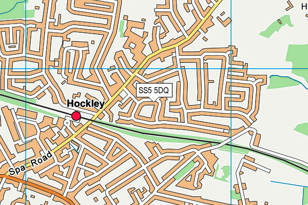 SS5 5DQ map - OS VectorMap District (Ordnance Survey) SS5 5DQ map - OS VectorMap District (Ordnance Survey)