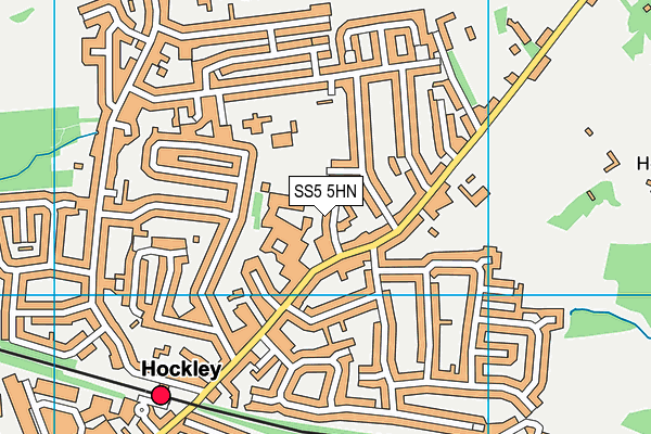 SS5 5HN map - OS VectorMap District (Ordnance Survey) SS5 5HN map - OS VectorMap District (Ordnance Survey)