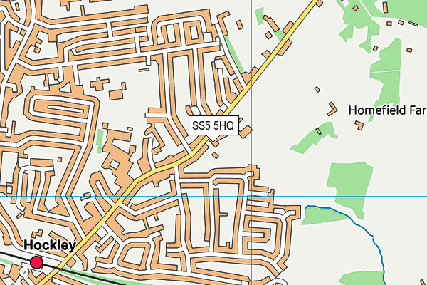 SS5 5HQ map - OS VectorMap District (Ordnance Survey) SS5 5HQ map - OS VectorMap District (Ordnance Survey)