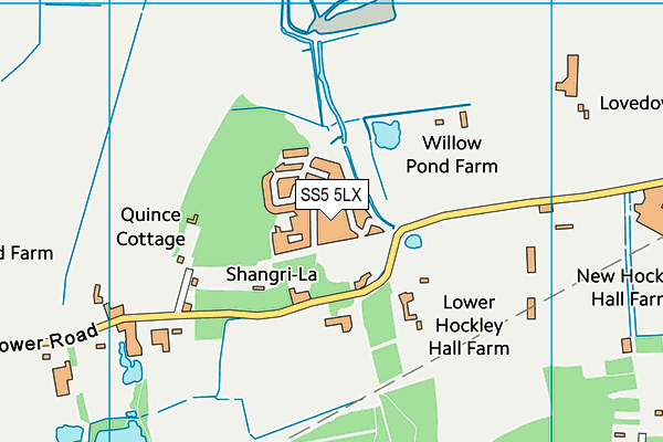 SS5 5LX map - OS VectorMap District (Ordnance Survey) SS5 5LX map - OS VectorMap District (Ordnance Survey)
