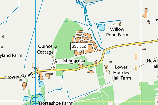 SS5 5LZ map - OS VectorMap District (Ordnance Survey)