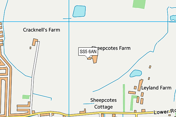 SS5 6AN map - OS VectorMap District (Ordnance Survey) SS5 6AN map - OS VectorMap District (Ordnance Survey)
