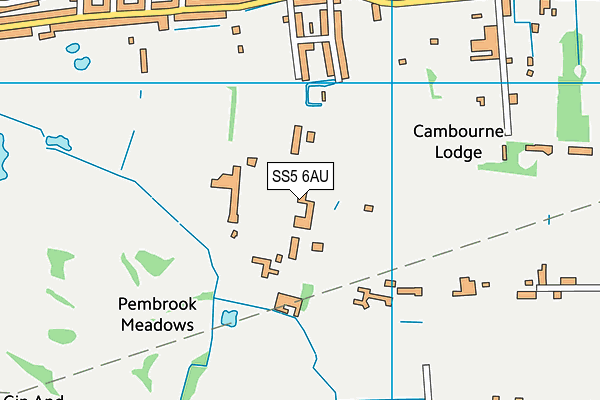 SS5 6AU map - OS VectorMap District (Ordnance Survey) SS5 6AU map - OS VectorMap District (Ordnance Survey)