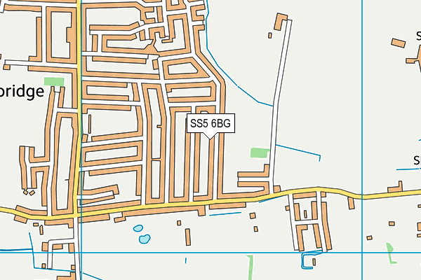 SS5 6BG map - OS VectorMap District (Ordnance Survey) SS5 6BG map - OS VectorMap District (Ordnance Survey)