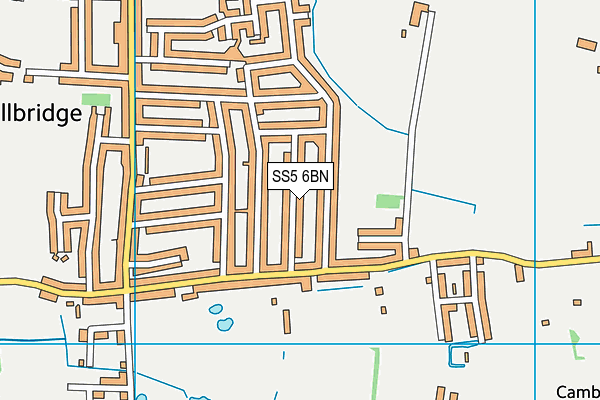 SS5 6BN map - OS VectorMap District (Ordnance Survey) SS5 6BN map - OS VectorMap District (Ordnance Survey)