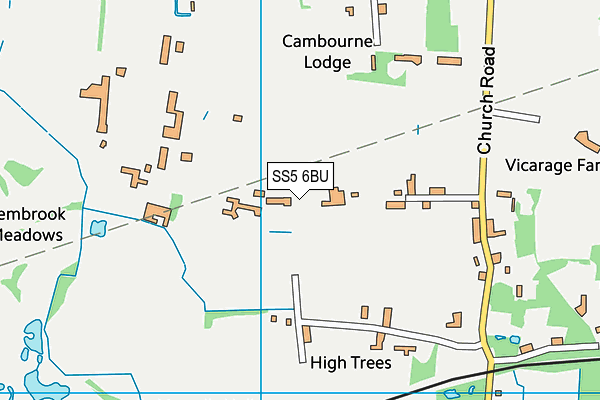 SS5 6BU map - OS VectorMap District (Ordnance Survey) SS5 6BU map - OS VectorMap District (Ordnance Survey)