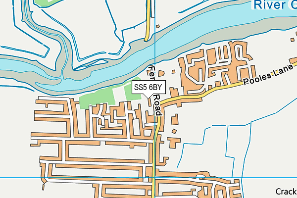 SS5 6BY map - OS VectorMap District (Ordnance Survey) SS5 6BY map - OS VectorMap District (Ordnance Survey)