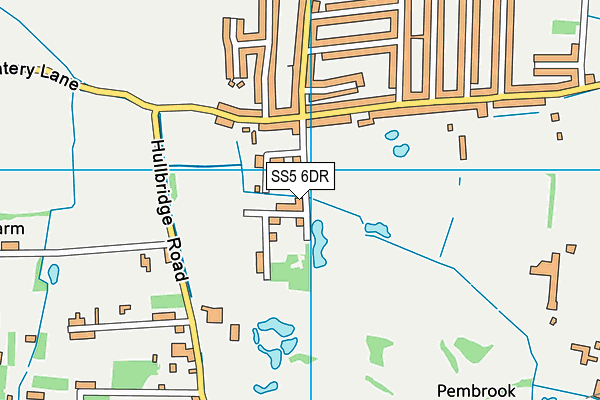 SS5 6DR map - OS VectorMap District (Ordnance Survey) SS5 6DR map - OS VectorMap District (Ordnance Survey)