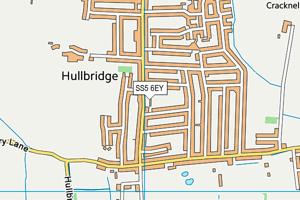 SS5 6EY map - OS VectorMap District (Ordnance Survey) SS5 6EY map - OS VectorMap District (Ordnance Survey)
