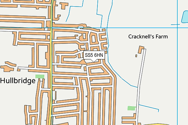 SS5 6HN map - OS VectorMap District (Ordnance Survey) SS5 6HN map - OS VectorMap District (Ordnance Survey)