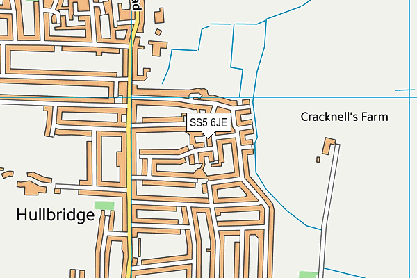 SS5 6JE map - OS VectorMap District (Ordnance Survey)