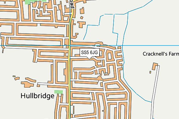 SS5 6JG map - OS VectorMap District (Ordnance Survey) SS5 6JG map - OS VectorMap District (Ordnance Survey)