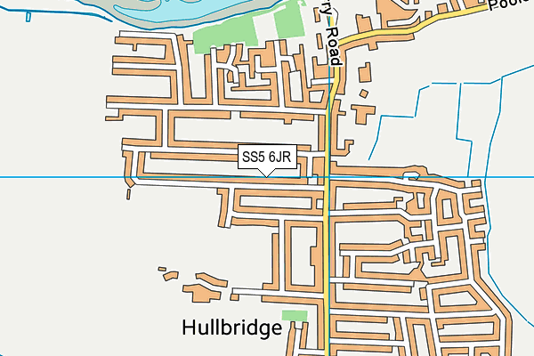 SS5 6JR map - OS VectorMap District (Ordnance Survey) SS5 6JR map - OS VectorMap District (Ordnance Survey)