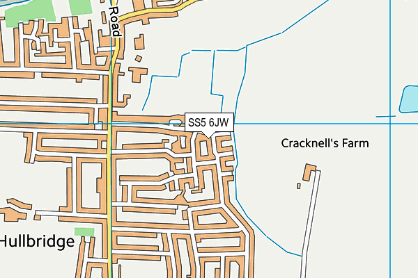 SS5 6JW map - OS VectorMap District (Ordnance Survey)